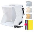 40cm folding photography softbox with LED lighting and six coloured background cloths