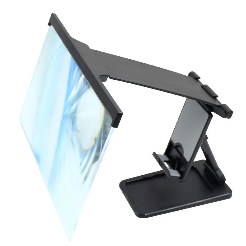 Black L20 split-screen mobile phone magnifier with 12-inch acrylic lens and ABS plastic shell.