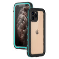 FREDPEPPER IP68 waterproof shockproof case for iPhone in black, shown on a phone.