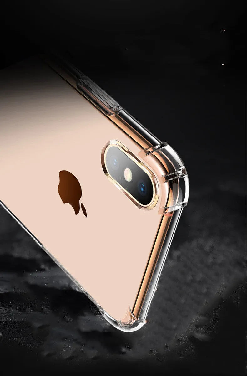 Transparent white silicone shockproof protective case for Apple iPhone