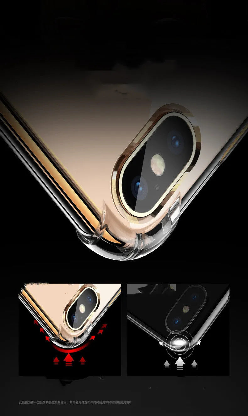 Transparent white silicone shockproof protective case for Apple iPhone