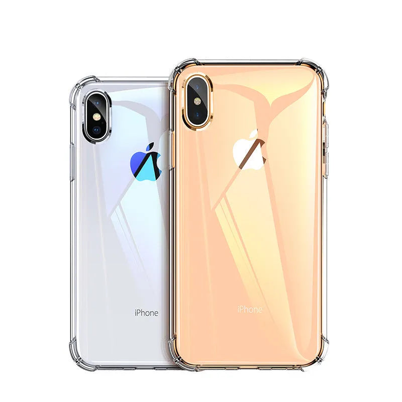 Transparent white silicone shockproof protective case for Apple iPhone