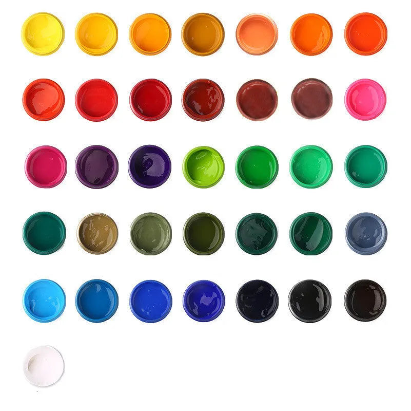 Bottled gouache paint for beginners in eight colours with strong covering ability and 100g capacity