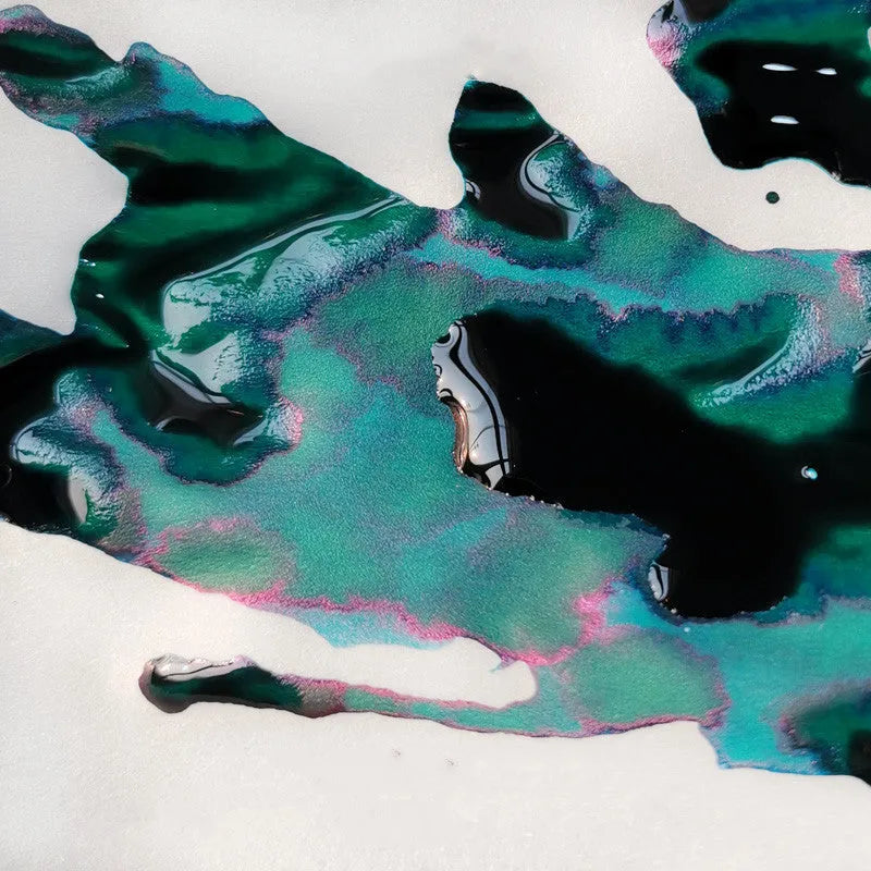Bottle of Strong Sheen Gradient Colour Ink for fountain pens in Red Tide or Truffle shade.