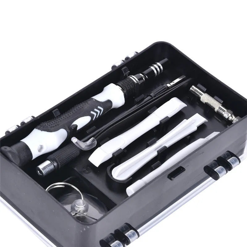 117-piece magnetic screwdriver kit with flexible shaft extension for electronic device repair