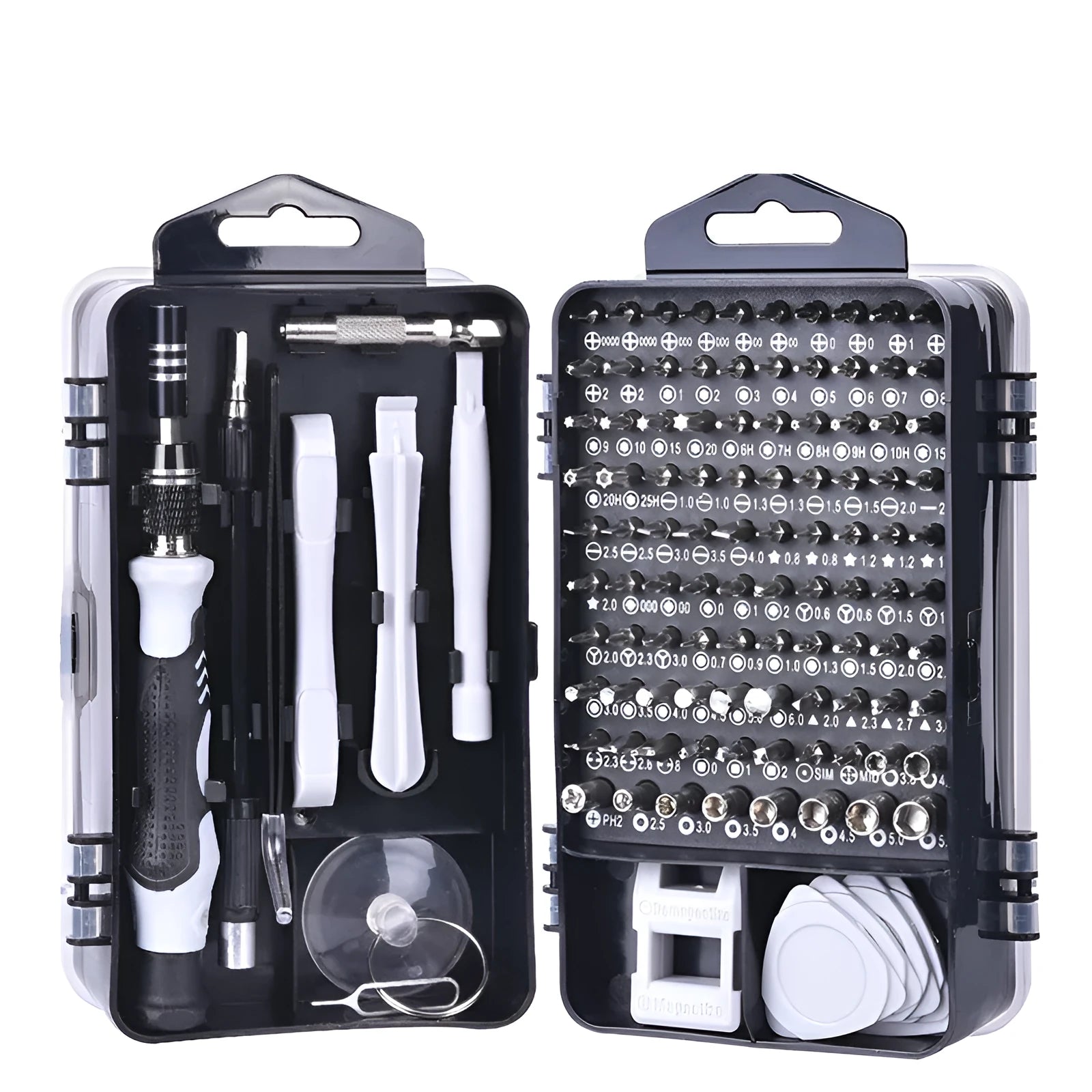 117-piece magnetic screwdriver kit with flexible shaft extension for electronic device repair