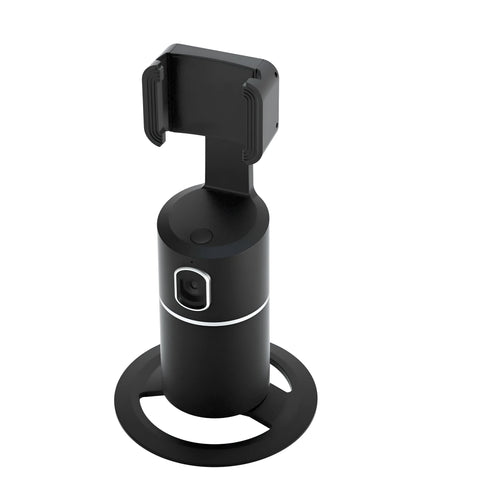 Black pink white smartphone gimbal with 360-degree rotation and auto face follow tracking