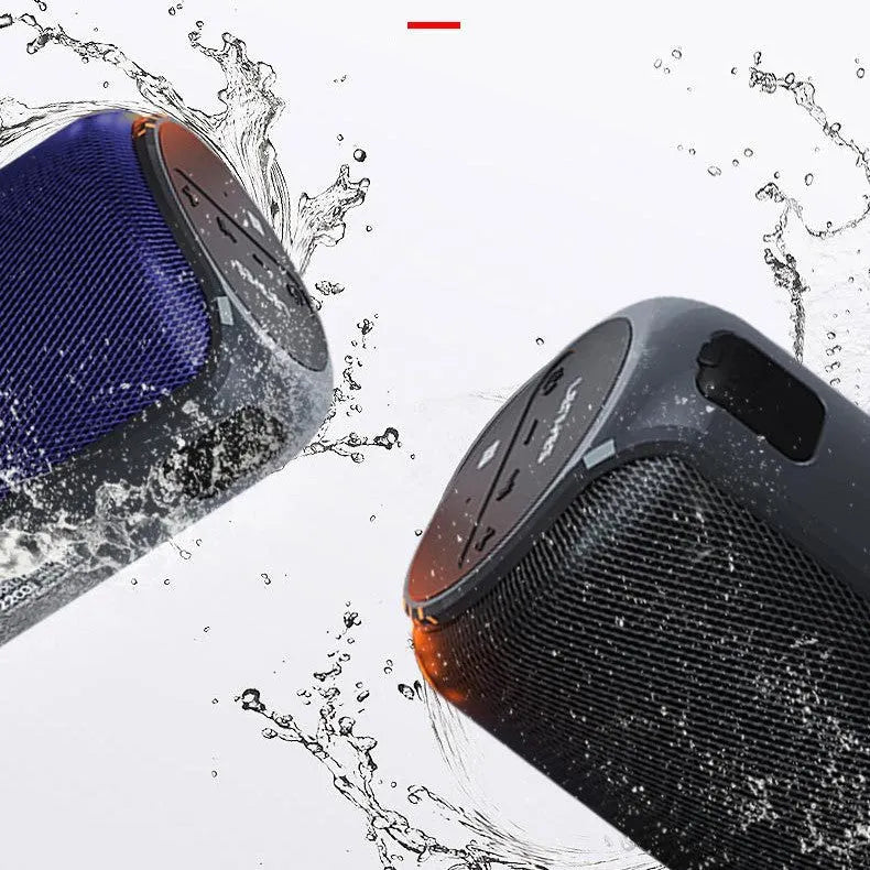 Black or blue wireless Bluetooth speaker, waterproof, drop-proof, 2200 mAh, 10 hour playtime, 0.5 kg
