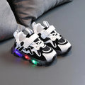 Children's breathable mesh sneakers with Velcro fastening in black, pink, and grey colour options