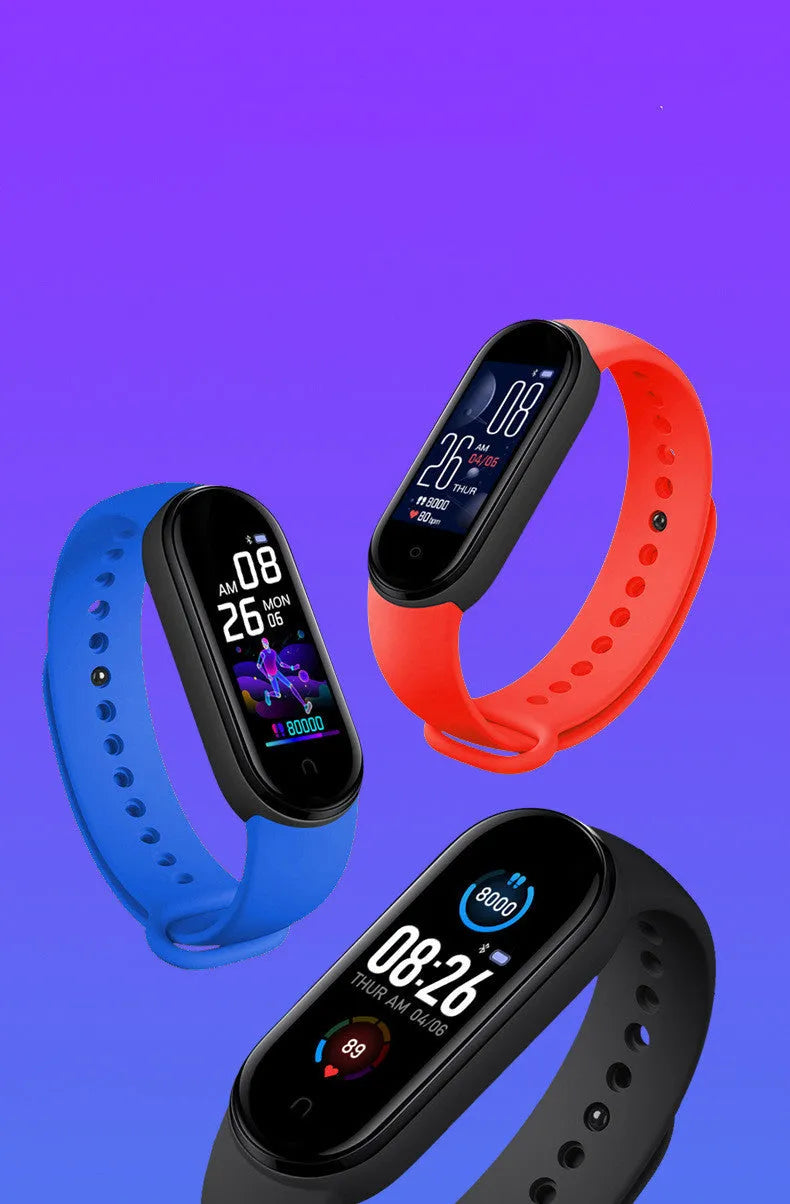 M5 smart sports bracelet with 0.96 inch screen for heart rate and blood pressure monitoring