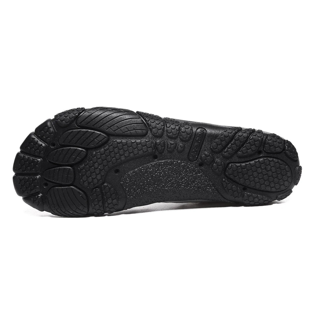 Breathable mesh water shoes with rubber sole and elastic closure for river tracing and outdoor sports