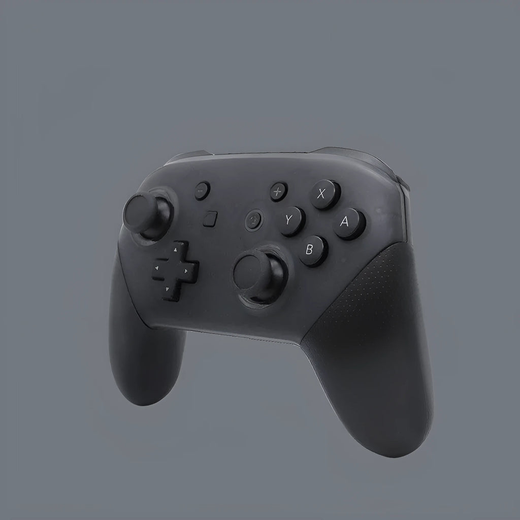 Black Nintendo Switch PRO wireless Bluetooth gamepad controller with vibration and screen capture functions