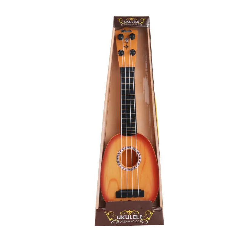 38cm safety plastic simulation ukulele toy for children's musical interest training in colour box