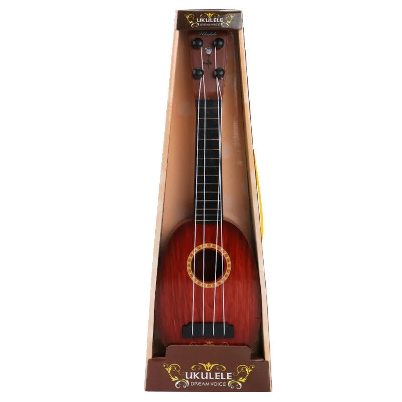 38cm safety plastic simulation ukulele toy for children's musical interest training in colour box
