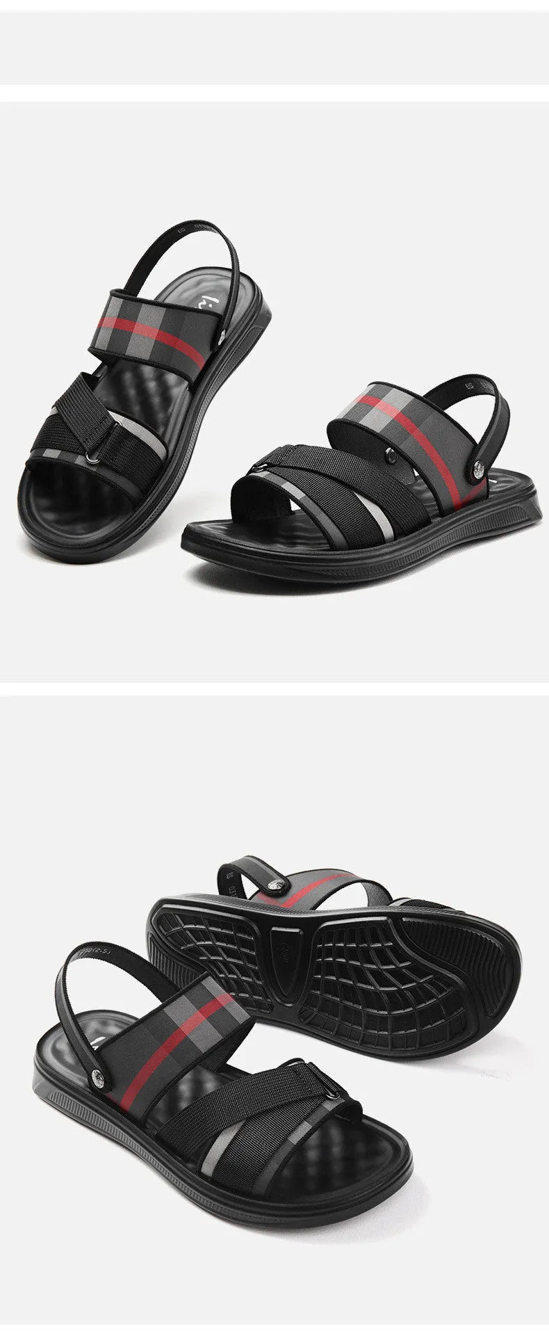 Youth leisure sandals with Lycra upper and polyurethane sole in sizes 38 to 44