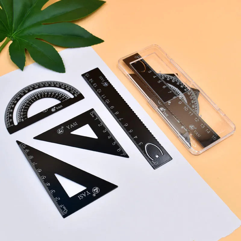 Plastic fraction teaching aids set with magnetic blocks and transparent films on a 23.3x13.7cm base.