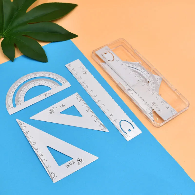 Plastic fraction teaching aids set with magnetic blocks and transparent films on a 23.3x13.7cm base.