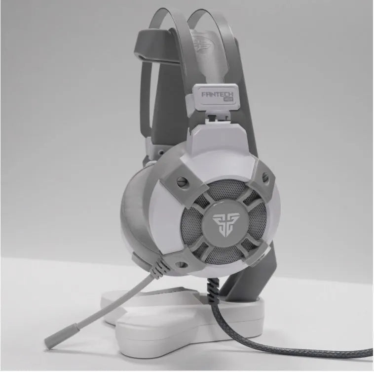 Black FANTECH HG11 USB gaming headset with RGB lights on ear cups