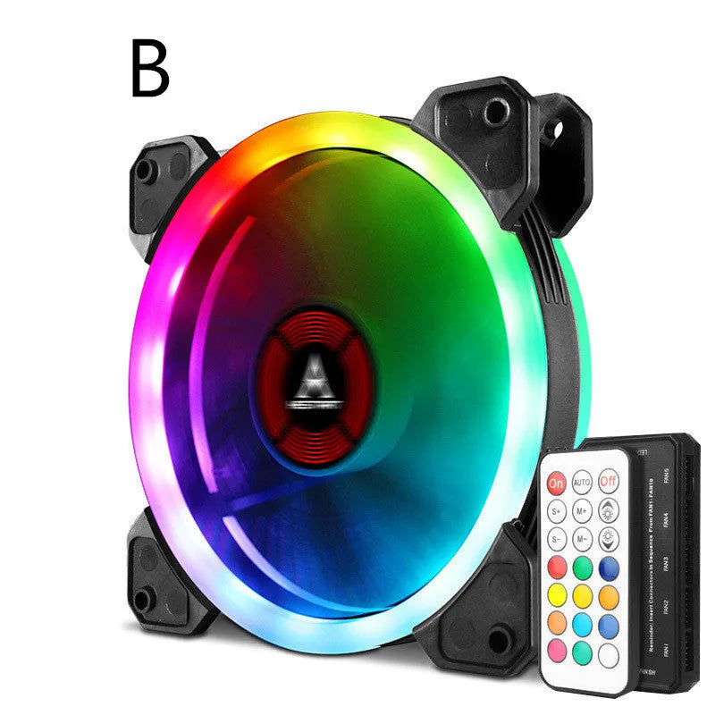 12cm camouflage pattern RGB colour changing PC chassis cooling fan with hydraulic bearing