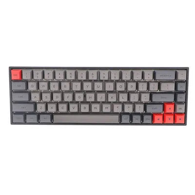 68-key PBT mechanical keyboard keycap set showing nine colour options including blue, grey, pink and yellow