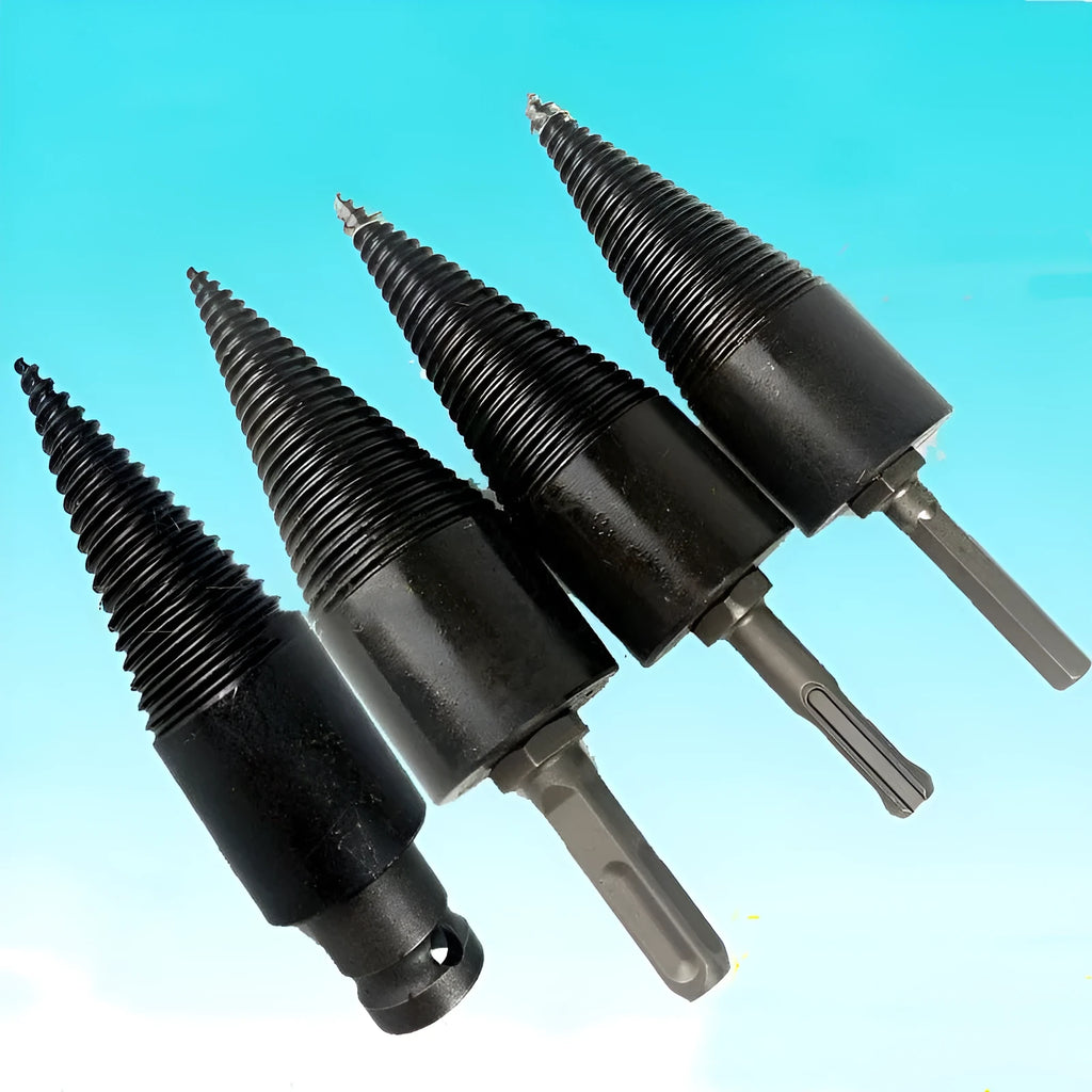 Hexagonal wood splitting drill bits in 32mm and 42mm sizes for electric hand drills and hammers