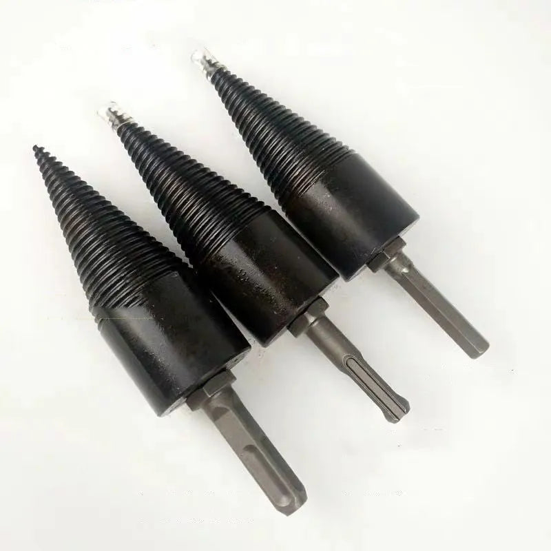 Hexagonal wood splitting drill bits in 32mm and 42mm sizes for electric hand drills and hammers