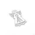 White carbon steel angel knife mould for papercraft embossing measuring 8×6 cm