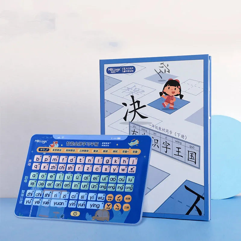 Interactive audio wall chart for Chinese character learning with pinyin cards for children