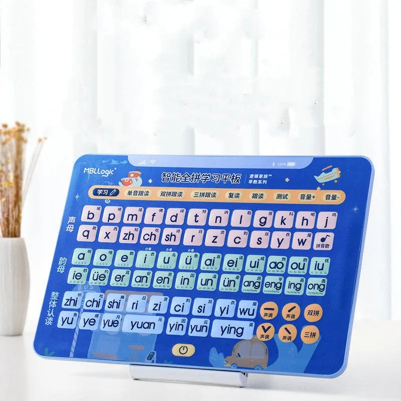 Interactive audio wall chart for Chinese character learning with pinyin cards for children