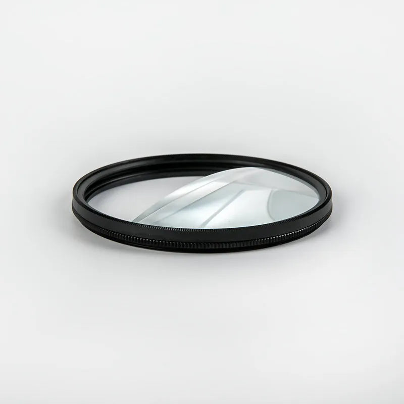 77mm half moon mirror split focus camera filter with cleaning cloth and protective case