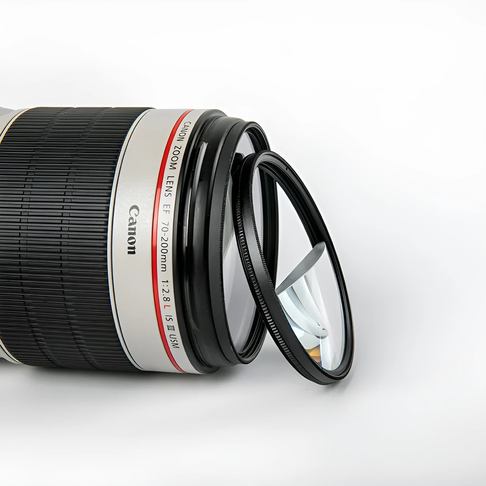 77mm half moon mirror split focus camera filter with cleaning cloth and protective case
