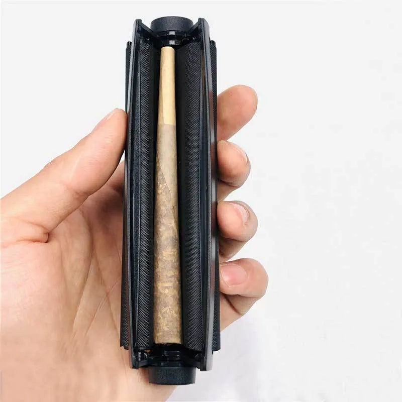 Manual plastic cigarette maker for shredded tobacco in multiple colours showing 110mm length