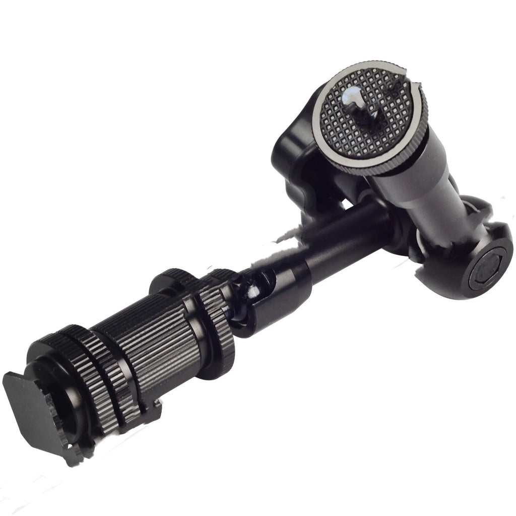 Black metal 7-inch magic friction articulating arm for DSLR camera accessory mounting