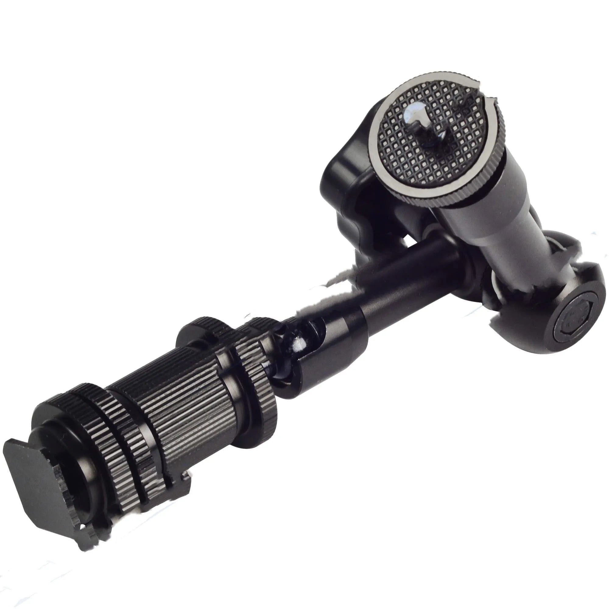 Black metal 7-inch magic friction articulating arm for DSLR camera accessory mounting