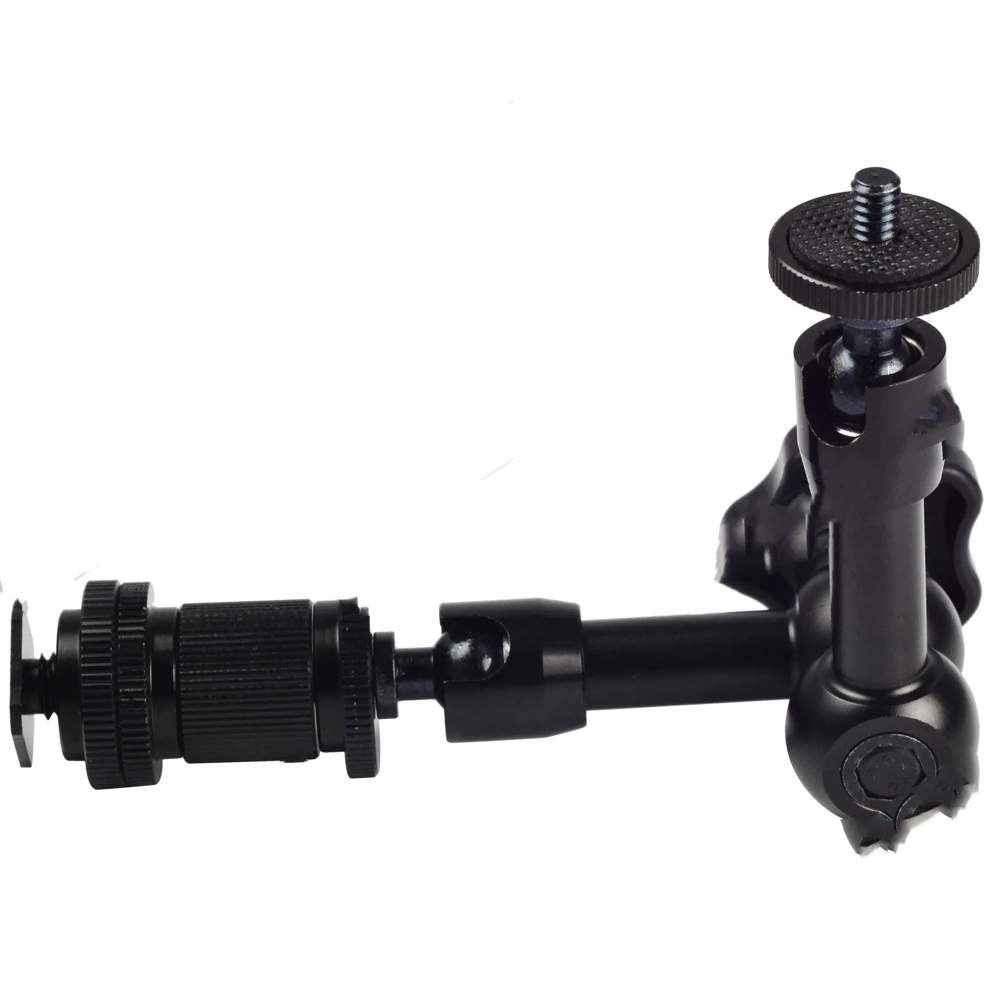 Black metal 7-inch magic friction articulating arm for DSLR camera accessory mounting