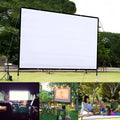 White polyester 150-inch folding projection screen with 4:3 aspect ratio