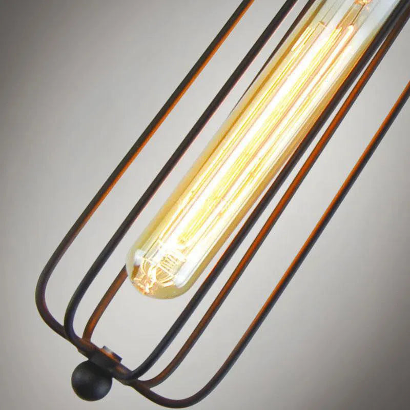 Brown iron Nordic retro industrial gladiator style fishing line chandelier