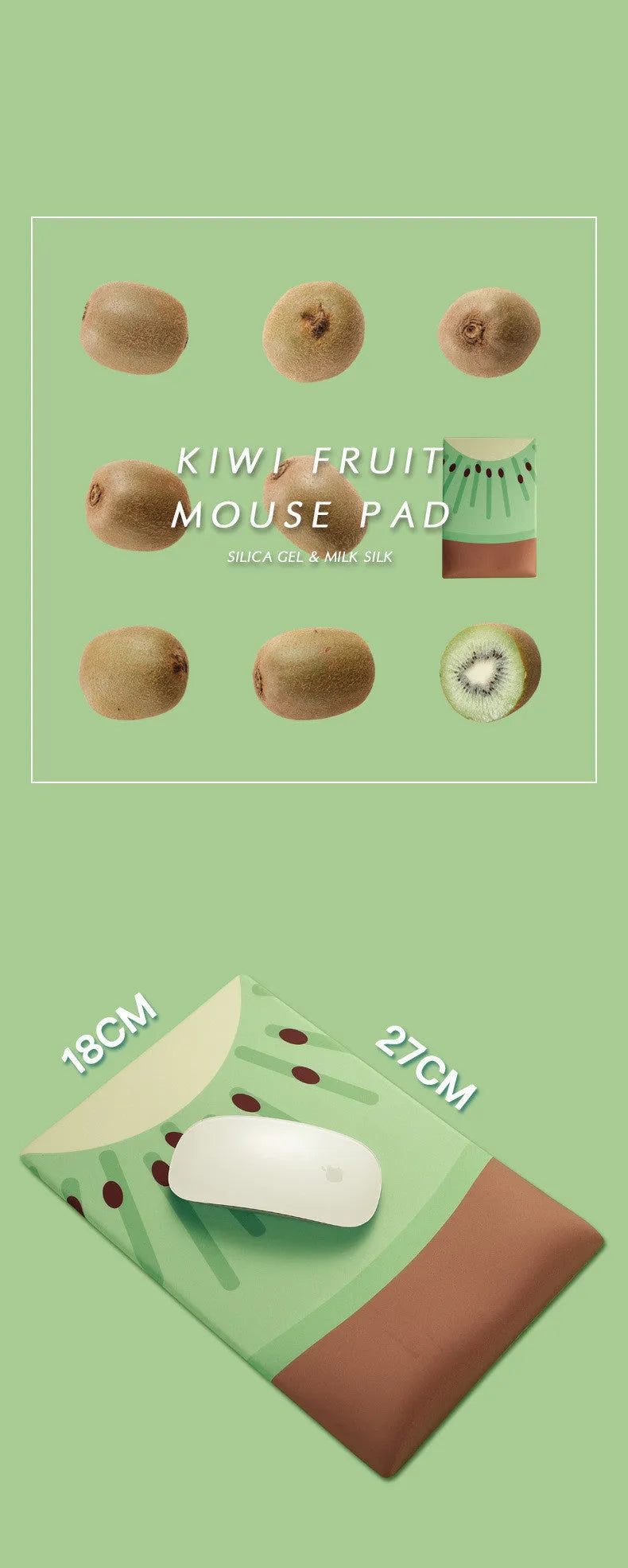 Cute creative girl design soft silicone and cloth wrist support mouse pad on a desk