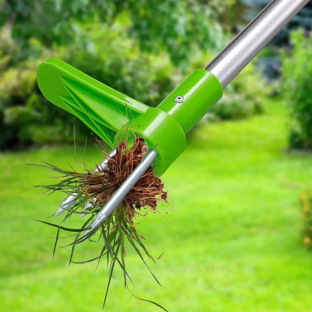 Aluminium tube manual weed puller gardening tool measuring 50cm long