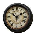 Round European retro desk clock with 6-inch diameter and silent alarm function