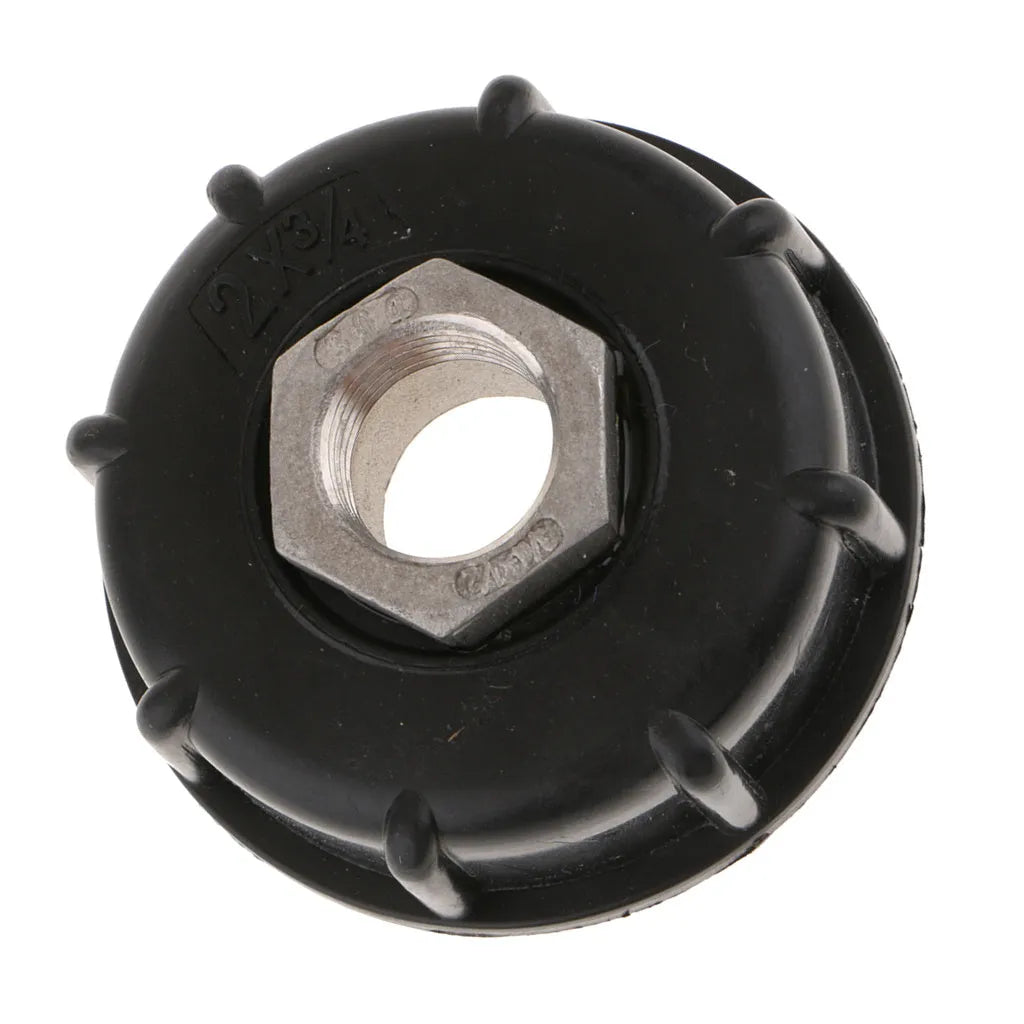 Black PP plastic and stainless steel chemical barrel connector with 60cm thread