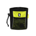 Dog training waist bag in green with removable garbage compartment and button closure