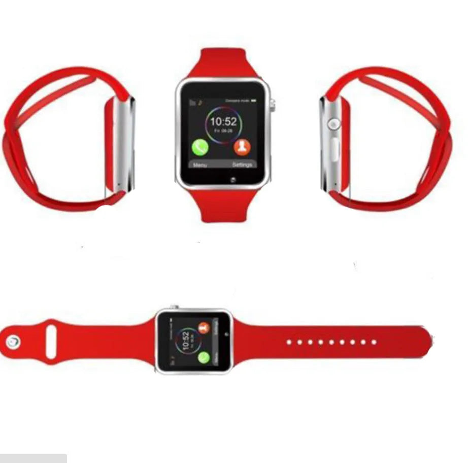 A1 smart watch with GSM SIM card phone function on wrist showing 1.54-inch display