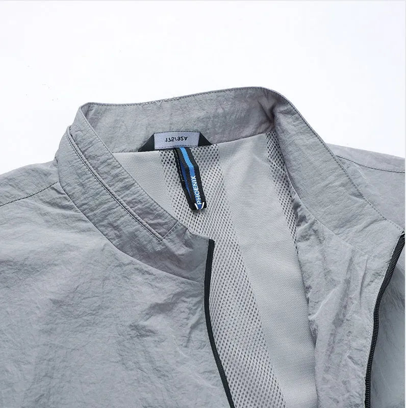 Kentino men's lightweight polyester summer sun protection shirt in blue, grey, or navy.
