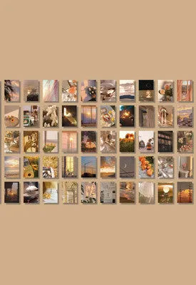 Japanese paper sticker book with 50 different collage patterns in 4x6cm size showing hand-tearable design