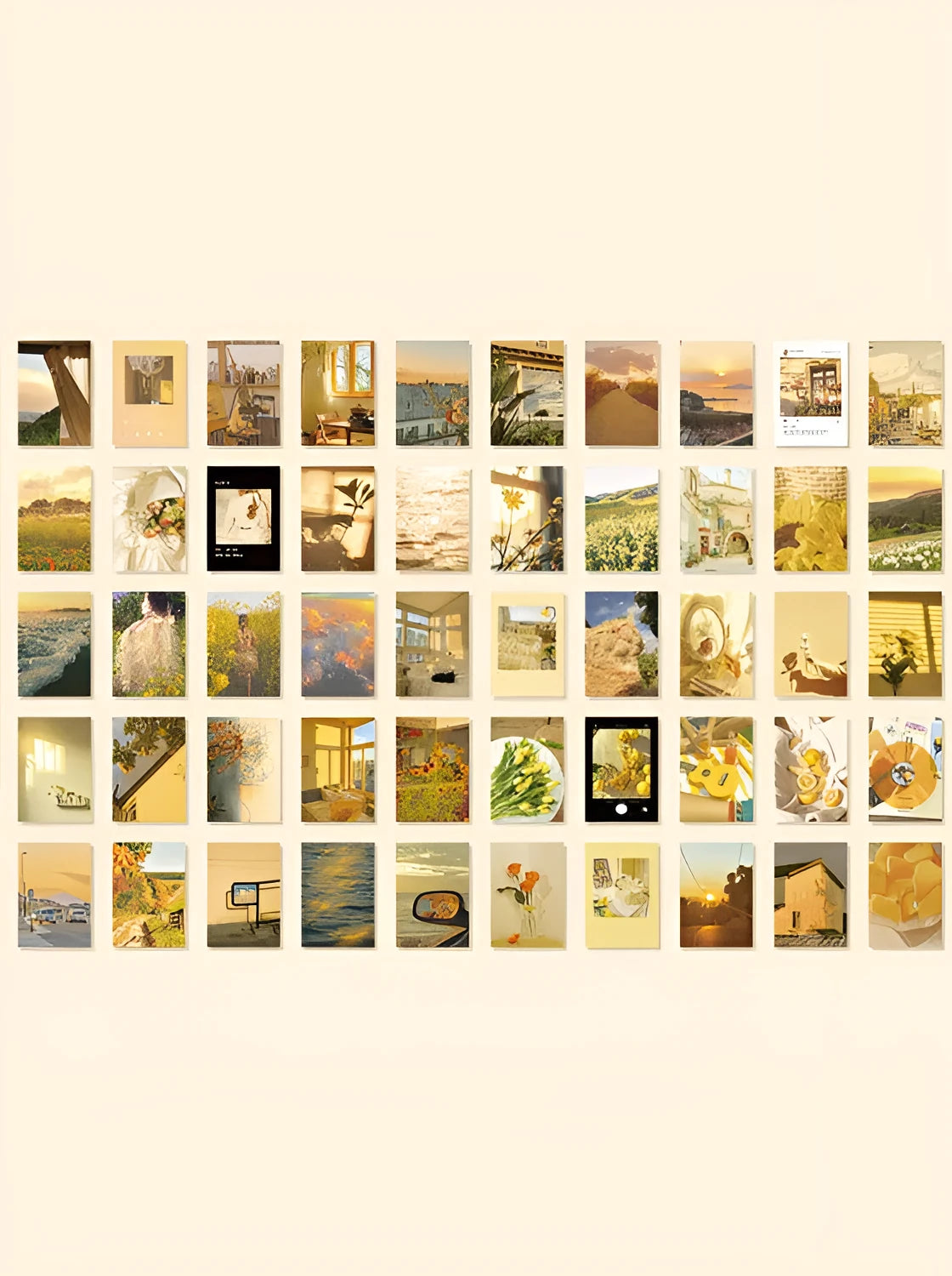 Japanese paper sticker book with 50 different collage patterns in 4x6cm size showing hand-tearable design
