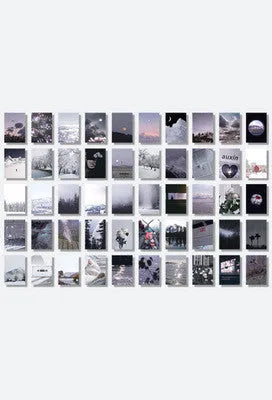 Japanese paper sticker book with 50 different collage patterns in 4x6cm size showing hand-tearable design