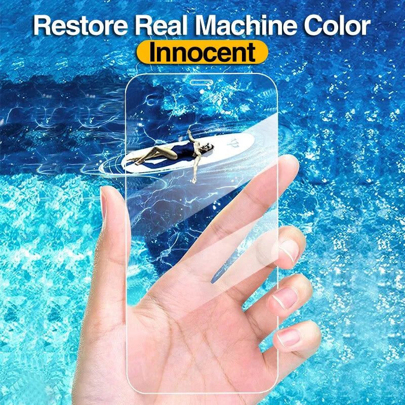 Four tempered glass screen protectors for iPhone with anti-blue light technology