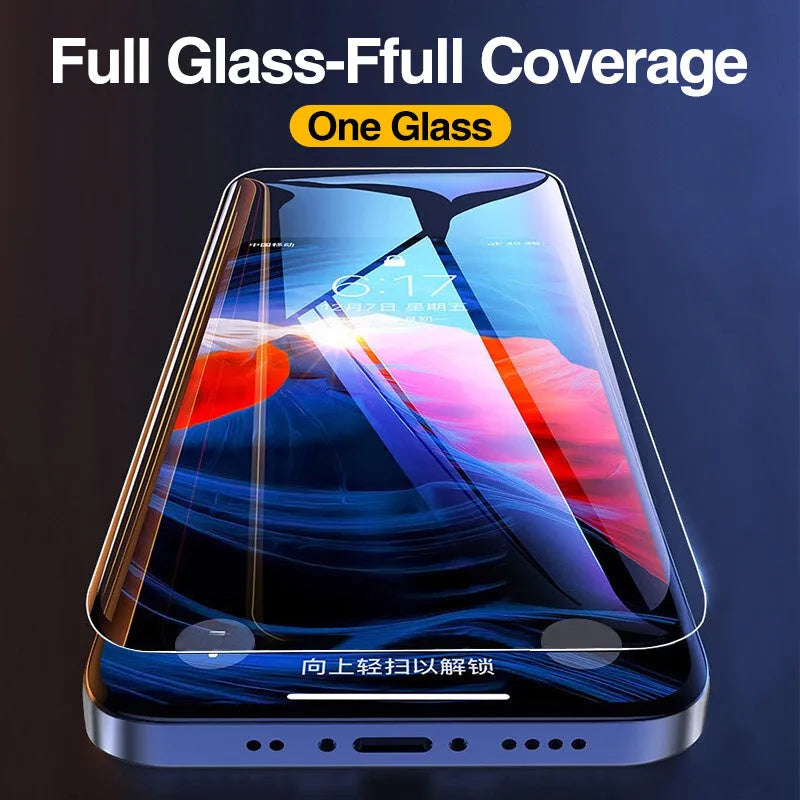 Four tempered glass screen protectors for iPhone with anti-blue light technology