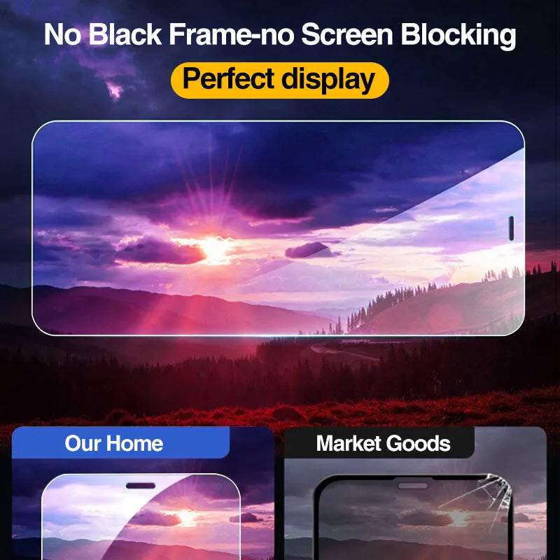 Four tempered glass screen protectors for iPhone with anti-blue light technology